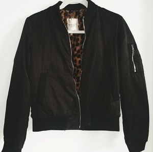 XS ZARA Black Bomber Jacket. Lined. Like New.